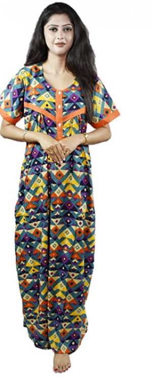 BDROX cotton Maxi Nighty with Green arrow Printed_Meesho#IQyG26nh_Amazon#BDROX50CNH_ATG
