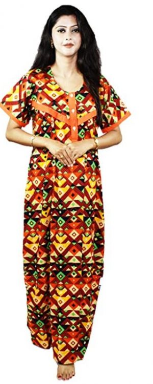 BDROX cotton Maxi Nighty with Red arrow Printed_Meesho#sdH_OKbC_Amazon#BDROX50CNH_ATR