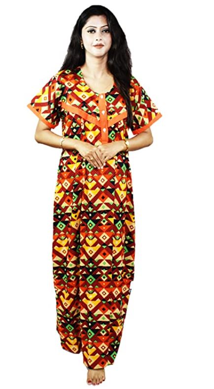 BDROX cotton Maxi Nighty with Red arrow Printed_Meesho#sdH_OKbC_Amazon#BDROX50CNH_ATR