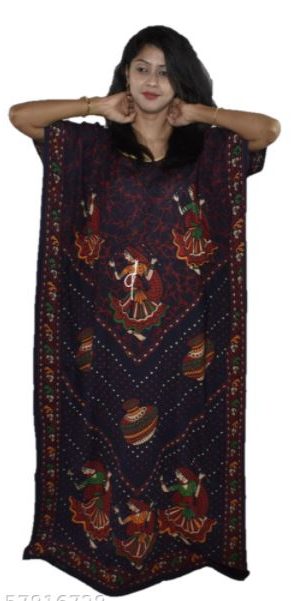 BDROX Gujri Big Matka  Printed Blue Kaftan Nighty_Meesho#-bLL8KCh_Amazon#BDROX54GKWM_B