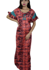 BDROX Cotton Maxi Nighty with Round Neck in Peach Colour_Meesho#wbOEq3Zv_Amazon#BDROX50CNH_SBPT