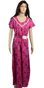 BDROX Cotton Pipe with Pocket Pink Maxi Nighty_Meesho#BFCNPF0000000027