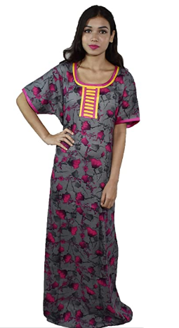 BDROX Cotton Graphite base Purple Flower Printed Maxi Nighty_meesho#eFeLoOsj_amazon#BDROX50CRESH_GBP
