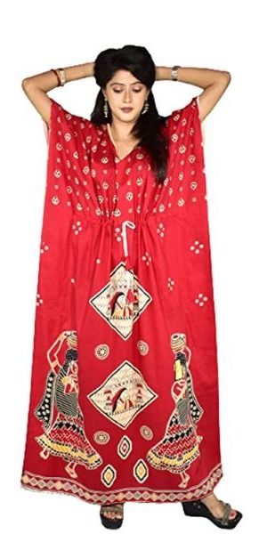 BDROX Indonesian Red Kaftan Nighty