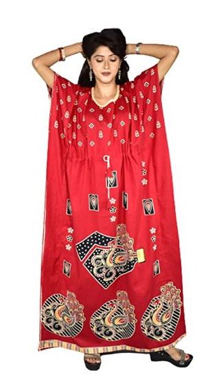 BDROX Indonesian Red Kaftan Nighty