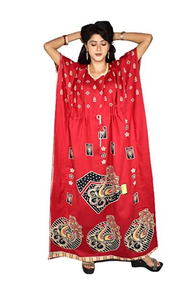BDROX Indonesian Red Kaftan Nighty
