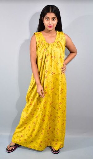 BDROX Cotton Yellow Maxi Nighty_BFCNBKPF000000168