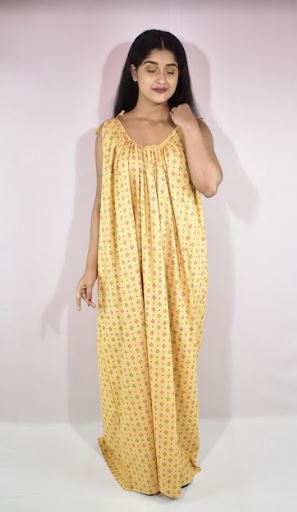 BDROX Cotton Creme Maxi Nighty_Meesho#MBFCNRF0000000062