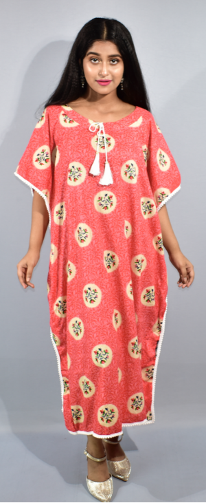 BDROX Red Kaftan Nighty
