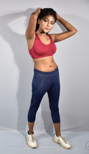 Lycra Gym pant Blue L