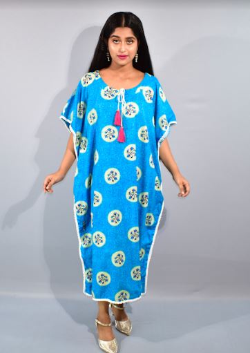 BDROX Blue Kaftan Nighty