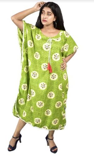 BDROX Green Kaftan Nighty