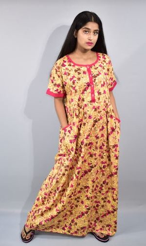BDROX Pink Maxi Nighty