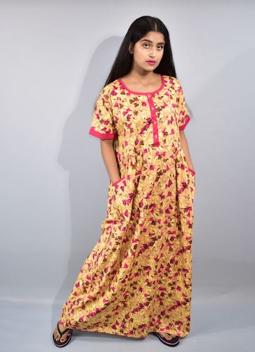 BDROX Pink Maxi Nighty