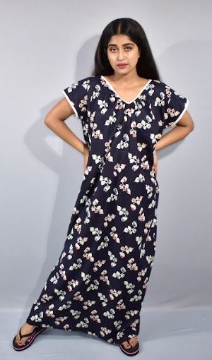 BDROX Blue Maxi nighty