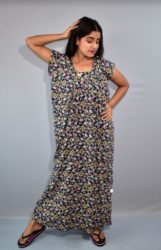 BDROX Blue Maxi Nighty