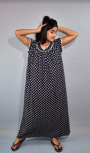BDROX Blue Maxi Nighty