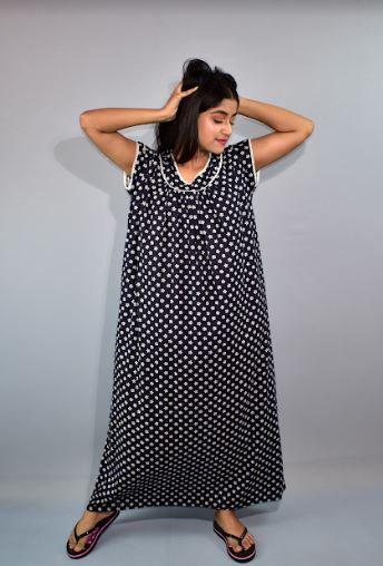 BDROX Blue Maxi Nighty