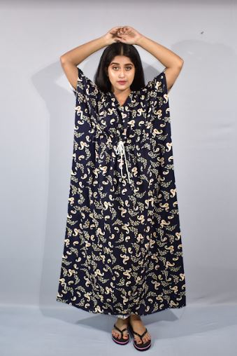 BDROX Blue Kaftan Nighty
