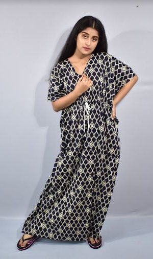 BDROX Blue Kaftan Nighty