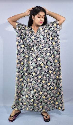 BDROX Blue Kaftan Nighty