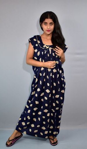 BDROX Blue Maxi Nighty_Meesho#BFCNMF00000000126