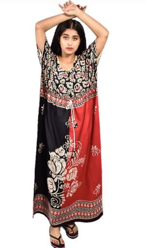 BDROX Indonesiya Red Black Kaftan Nighty_amazon#BFGNRF00000000206 #BFCNYF00000000054