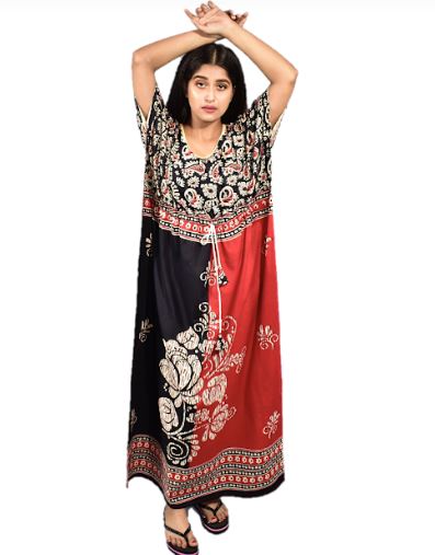BDROX Indonesiya Red Black Kaftan Nighty_amazon#BFGNRF00000000206 #BFCNYF00000000054