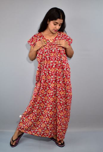 BDROX Red Maxi Nighty