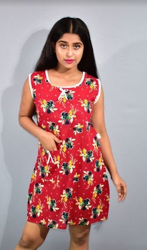 BDROX Red Maxi Nighty