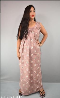 BDROX Dull Cotton Maxi Nighty#meeshoBFCNBLF0000000697 MEESHO #BFCNBRF0000000699_BFGNMF00000000071
