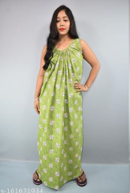 BDROX Dull Cotton Maxi Nighty #meesho BFCNPCF0000000694