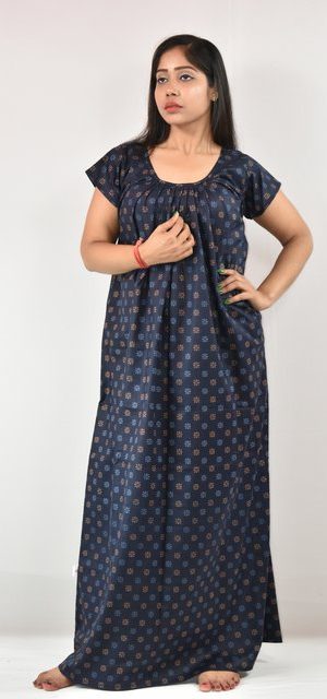 Yellow Cotton Maxi Nighty