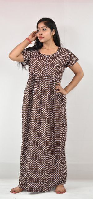 Walnut Cotton Maxi Nighty