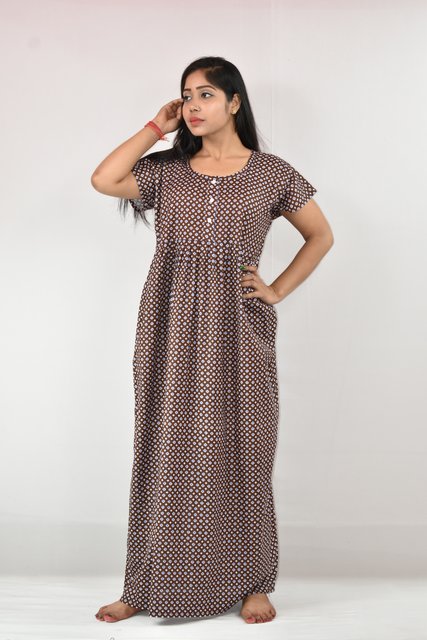 Walnut Cotton Maxi Nighty