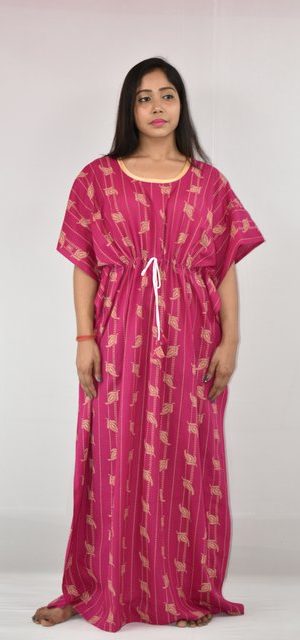 BDROX Cotton Purple Kaftan Nighty