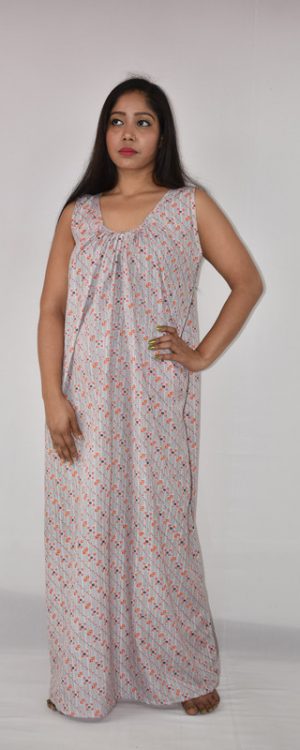 WHITE OREANGE MAXI NIGHTY