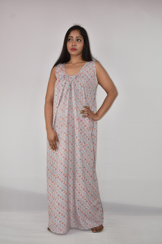 WHITE OREANGE MAXI NIGHTY