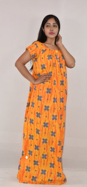 YELLOW Maxi Nighty 60 inch With Button