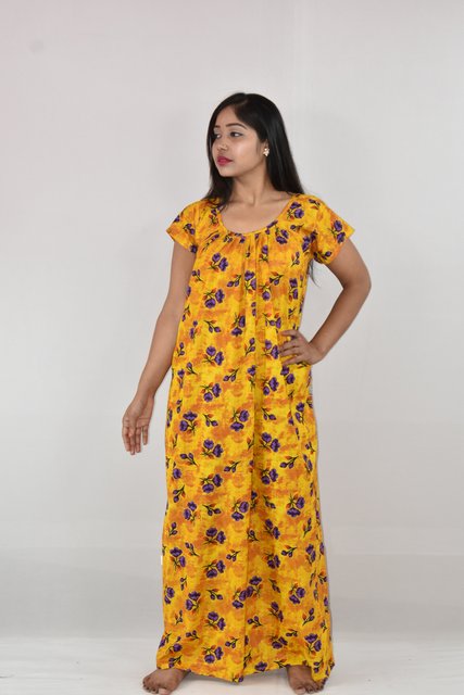 Yellow maxi nighty