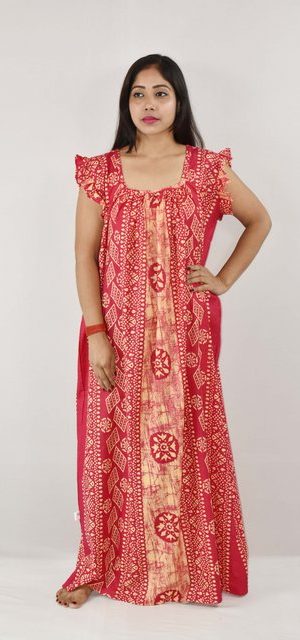 BDROX Cotton Pink Maxi Nighty