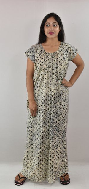 White & Black Maxi Nighty