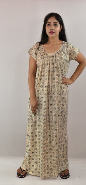 White & Black Maxi Nighty