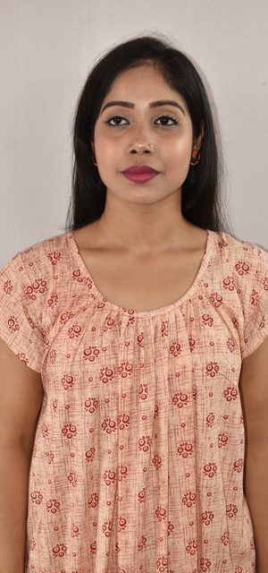 White & Red Maxi Nighty