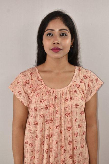 White & Red Maxi Nighty