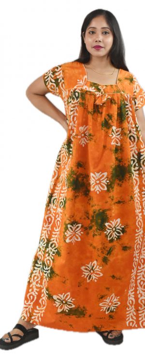 Yellow Pure Cotton Square Neck with Chord Short sleeve