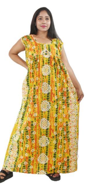 Yellow sleeveless button