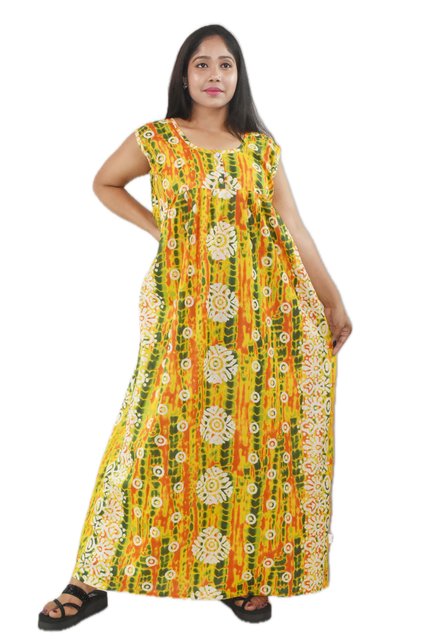 Yellow sleeveless button