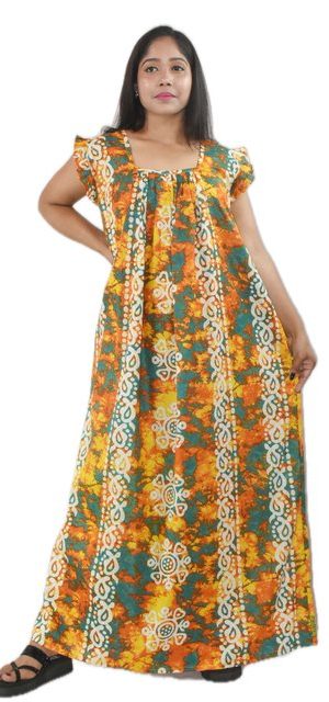 Yellow Square neck with pleated sleeves