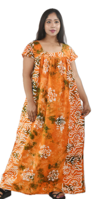 Yellow Pure cotton Square Neck Short Sleeves With Chord